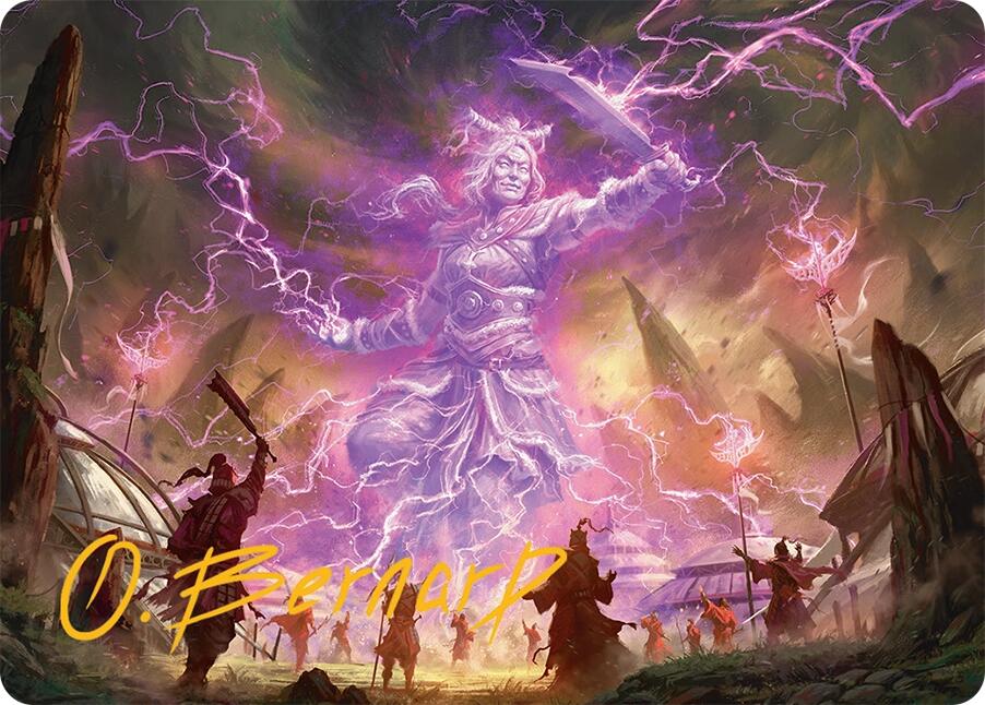 Smile at Death Art Card (4/54) (Gold-Stamped Signature) [Tarkir: Dragonstorm Art Series] | Card Citadel
