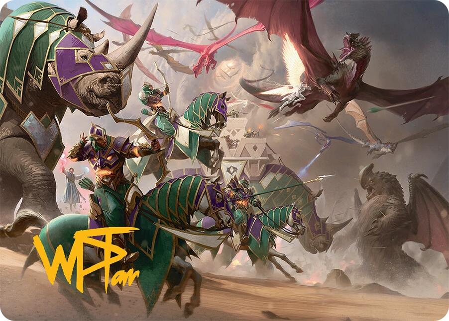 United Battlefront Art Card (5/54) (Gold-Stamped Signature) [Tarkir: Dragonstorm Art Series] | Card Citadel