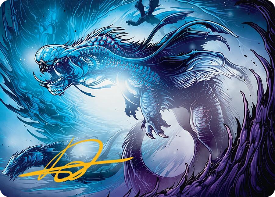 Roiling Dragonstorm Art Card (33/54) (Gold-Stamped Signature) [Tarkir: Dragonstorm Art Series] | Card Citadel