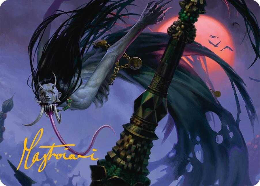 Qarsi Revenant Art Card (12/54) (Gold-Stamped Signature) [Tarkir: Dragonstorm Art Series] | Card Citadel