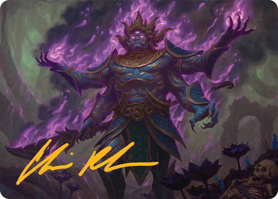 Rot-Curse Rakshasa Art Card (13/54) (Gold-Stamped Signature) [Tarkir: Dragonstorm Art Series] | Card Citadel