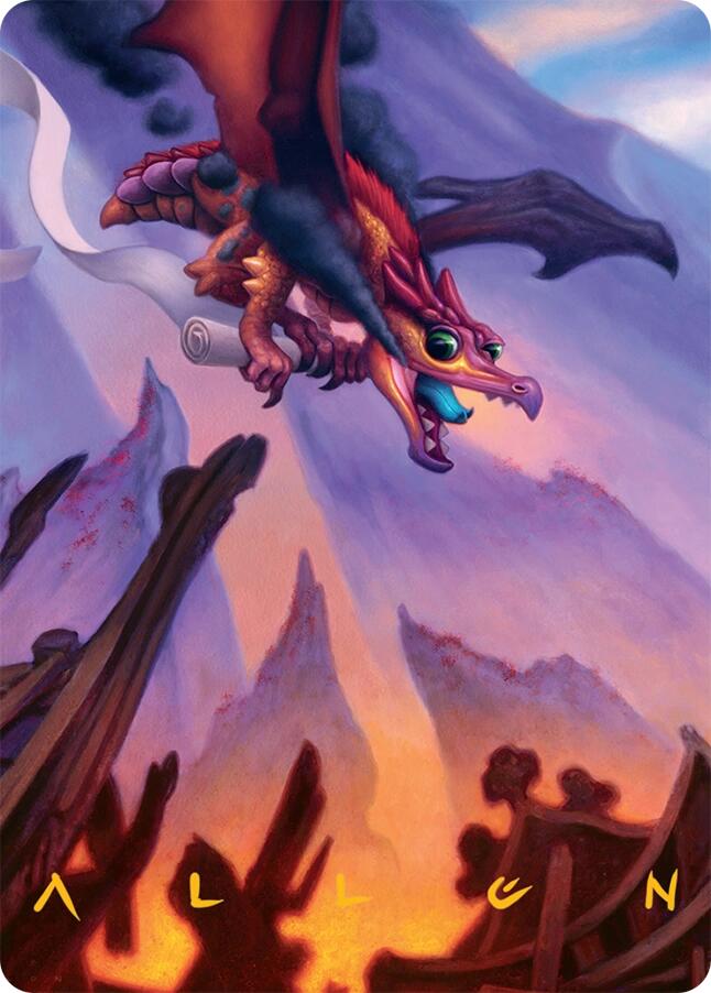 Scavenger Regent Art Card (45/54) (Gold-Stamped Signature) [Tarkir: Dragonstorm Art Series] | Card Citadel