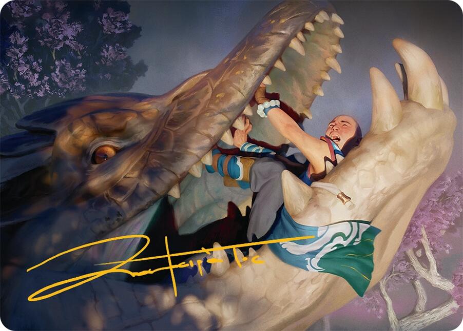 Jaws of Defeat Art Card (53/54) (Gold-Stamped Signature) [Tarkir: Dragonstorm Art Series] | Card Citadel