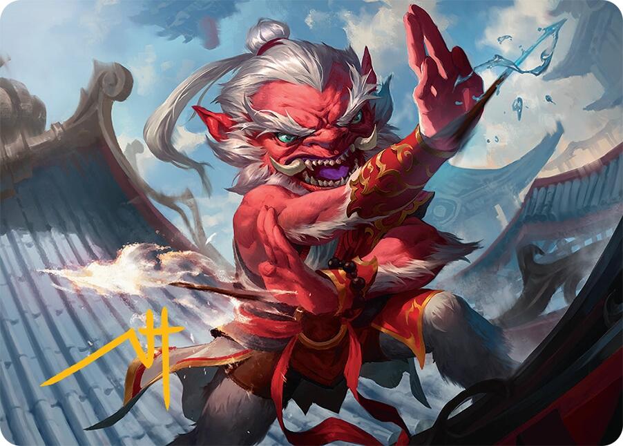 Devoted Duelist Art Card (15/54) (Gold-Stamped Signature) [Tarkir: Dragonstorm Art Series] | Card Citadel