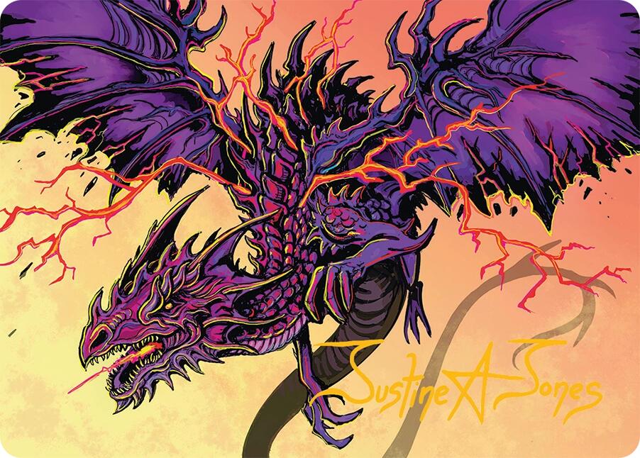 Stormshriek Feral Art Card (35/54) (Gold-Stamped Signature) [Tarkir: Dragonstorm Art Series] | Card Citadel