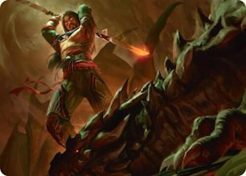 Sarkhan's Resolve Art Card (18/54) [Tarkir: Dragonstorm Art Series] | Card Citadel