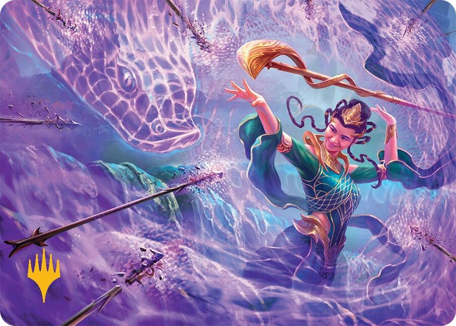Snakeskin Veil Art Card (19/54) (Gold-Stamped Signature) [Tarkir: Dragonstorm Art Series] | Card Citadel