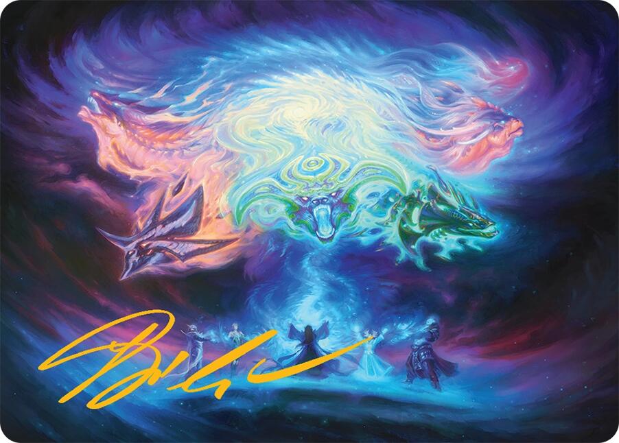 Call the Spirit Dragons Art Card (21/54) (Gold-Stamped Signature) [Tarkir: Dragonstorm Art Series] | Card Citadel