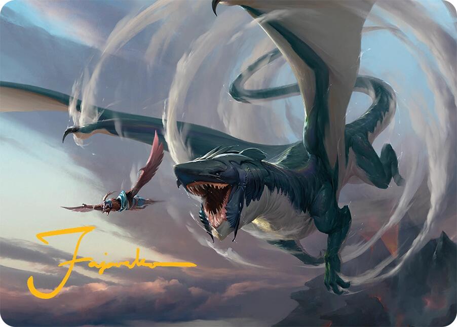 Whirlwing Stormbrood Art Card (27/54) (Gold-Stamped Signature) [Tarkir: Dragonstorm Art Series] | Card Citadel