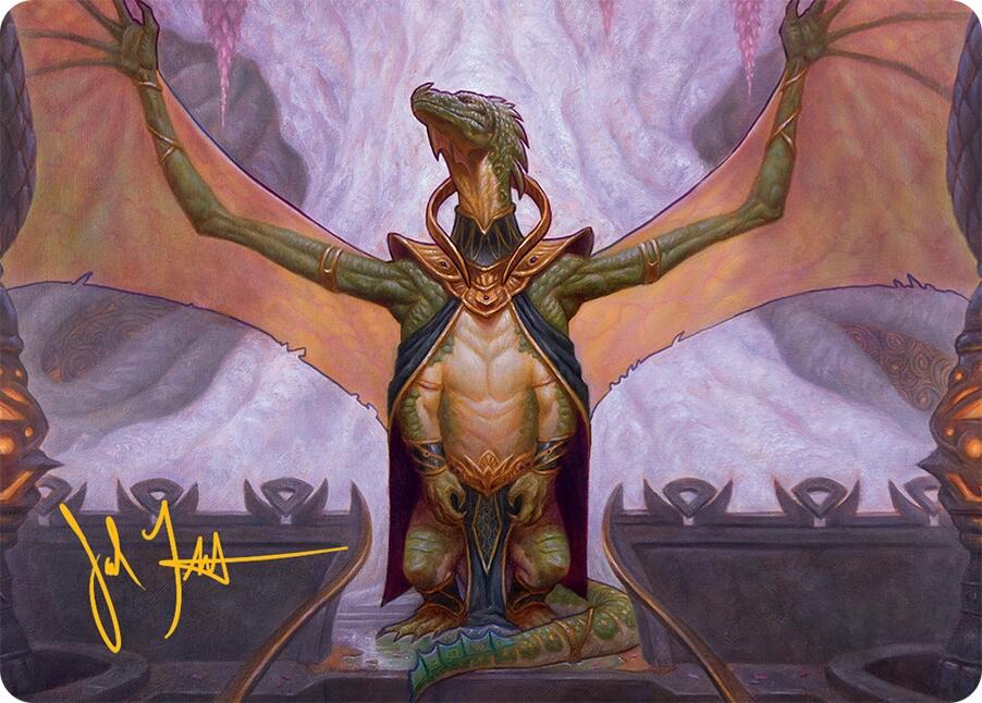 Kheru Goldkeeper Art Card (36/54) (Gold-Stamped Signature) [Tarkir: Dragonstorm Art Series] | Card Citadel