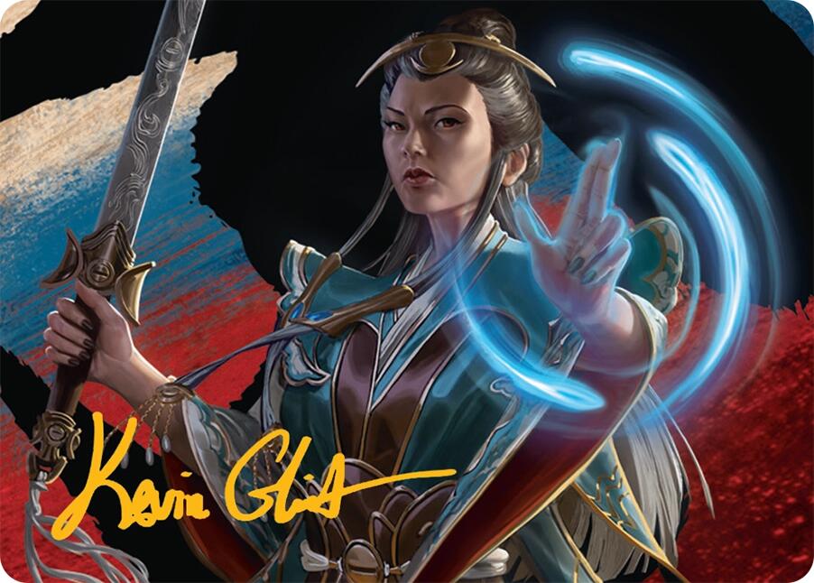 Narset, Jeskai Waymaster Art Card (44/54) (Gold-Stamped Signature) [Tarkir: Dragonstorm Art Series] | Card Citadel