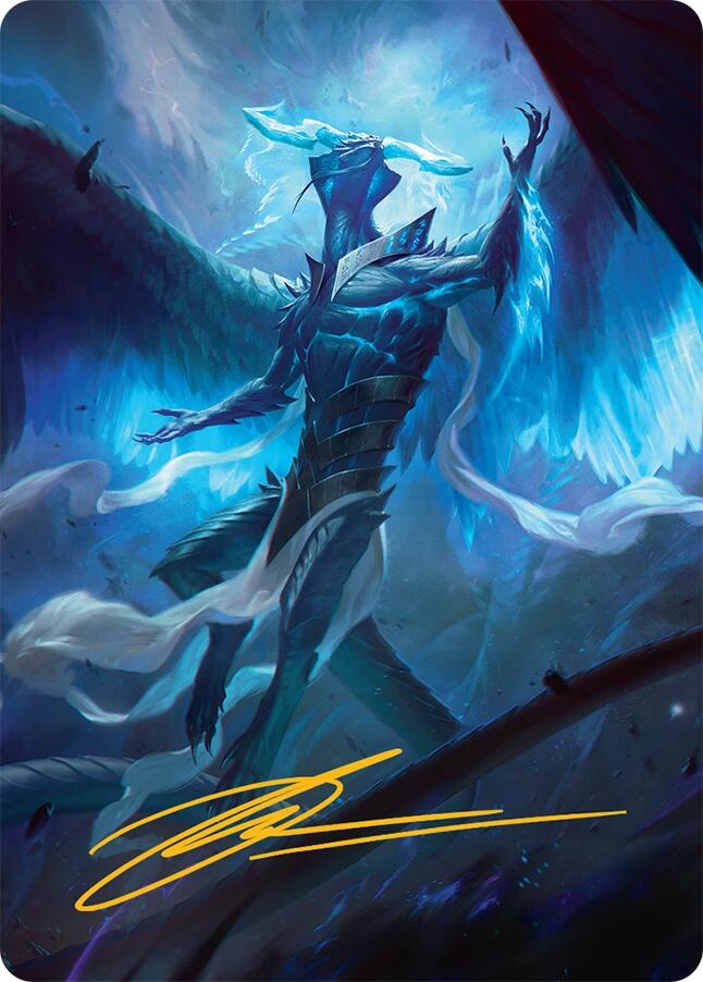 Ugin, Eye of the Storms Art Card (1/54) (Gold-Stamped Signature) [Tarkir: Dragonstorm Art Series] | Card Citadel