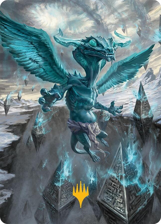 Ugin, Eye of the Storms Art Card (47/54) (Gold-Stamped Signature) [Tarkir: Dragonstorm Art Series] | Card Citadel