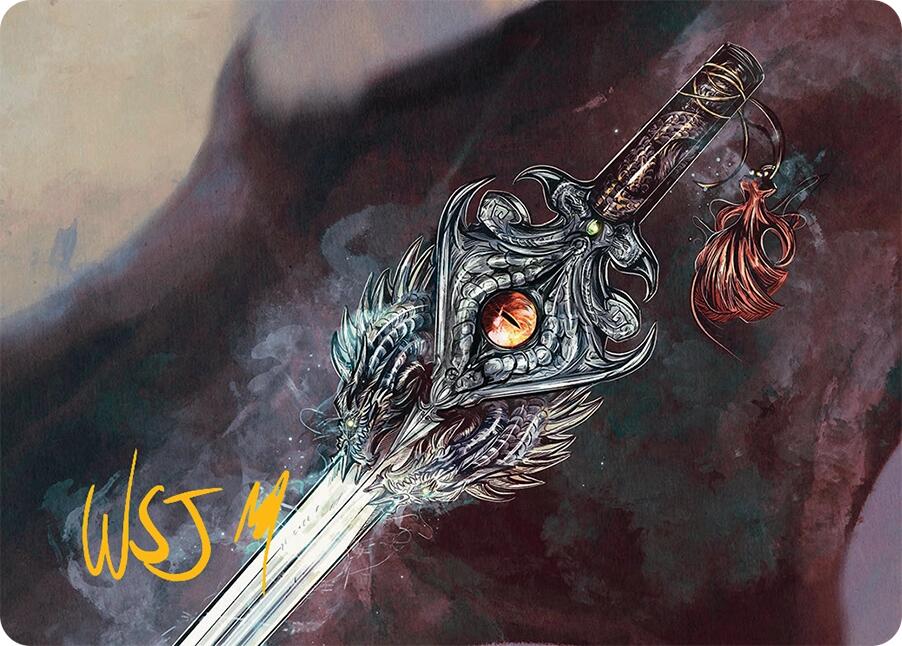 Dragonfire Blade Art Card (40/54) (Gold-Stamped Signature) [Tarkir: Dragonstorm Art Series] | Card Citadel