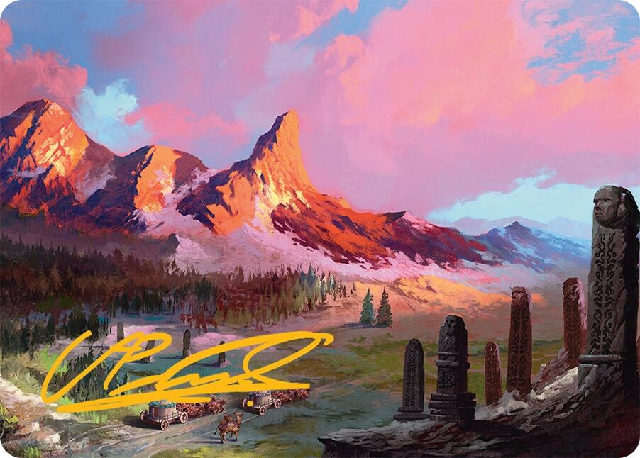 Rugged Highlands Art Card (29/54) (Gold-Stamped Signature) [Tarkir: Dragonstorm Art Series] | Card Citadel
