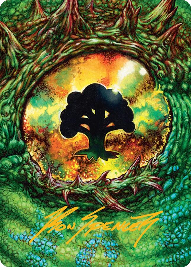 Forest Art Card (32/54) (Gold-Stamped Signature) [Tarkir: Dragonstorm Art Series] | Card Citadel