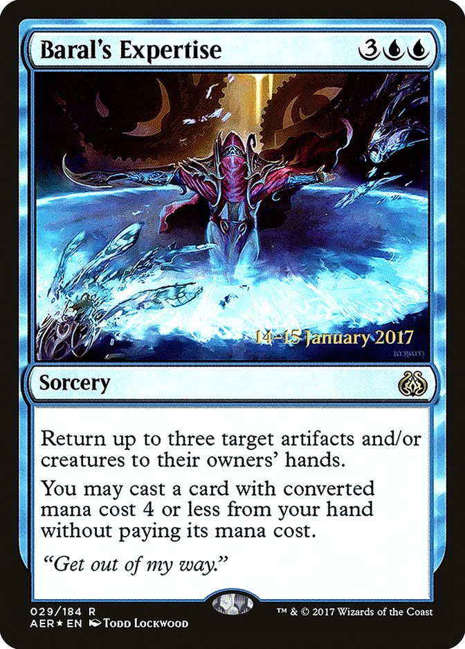 Baral's Expertise [Aether Revolt Prerelease Promos] | Card Citadel