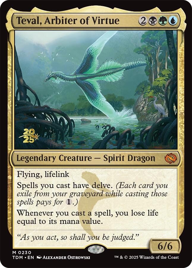Teval, Arbiter of Virtue [Tarkir: Dragonstorm Prerelease Promos] | Card Citadel