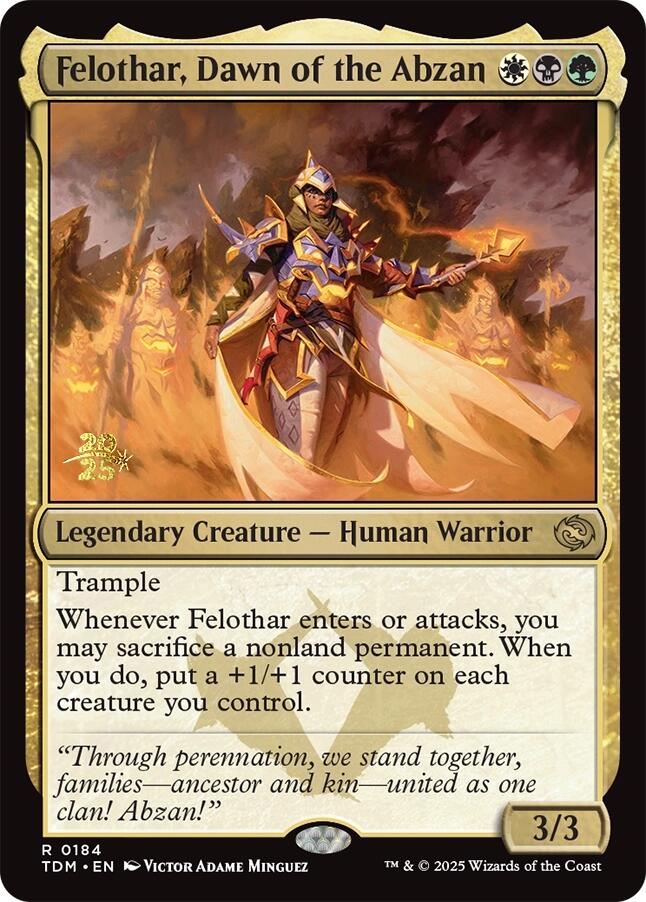 Felothar, Dawn of the Abzan [Tarkir: Dragonstorm Prerelease Promos] | Card Citadel
