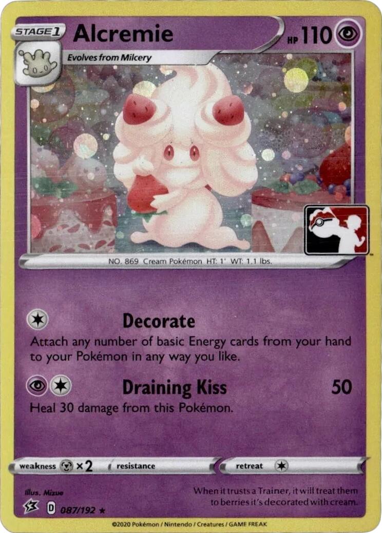 Alcremie (087/192) (Play Pokemon Promo) [League & Championship Cards] | Card Citadel