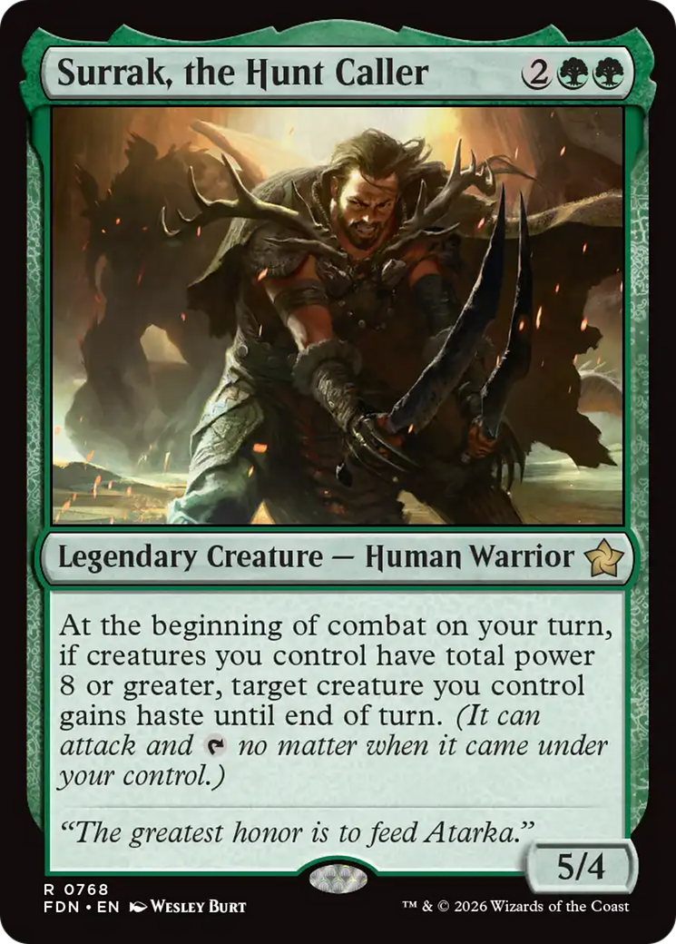Surrak, the Hunt Caller (0768) [Foundations] | Card Citadel