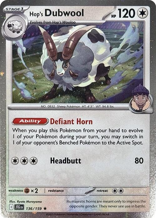 Hop's Dubwool (136/159) (Cosmos Holo) [Scarlet & Violet: Journey Together] | Card Citadel