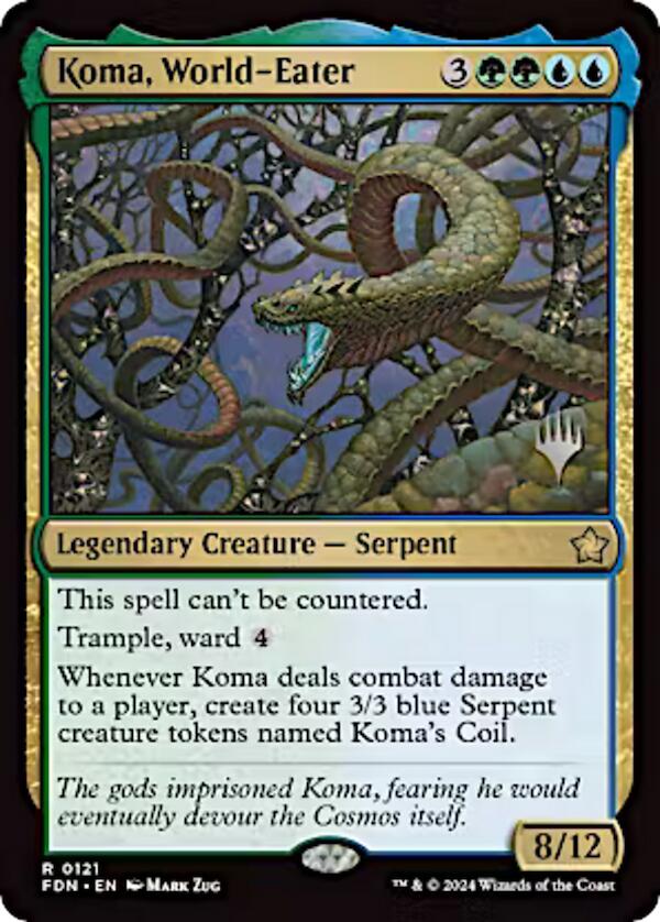 Koma, World-Eater (Promo Pack) [Aetherdrift Promos] | Card Citadel