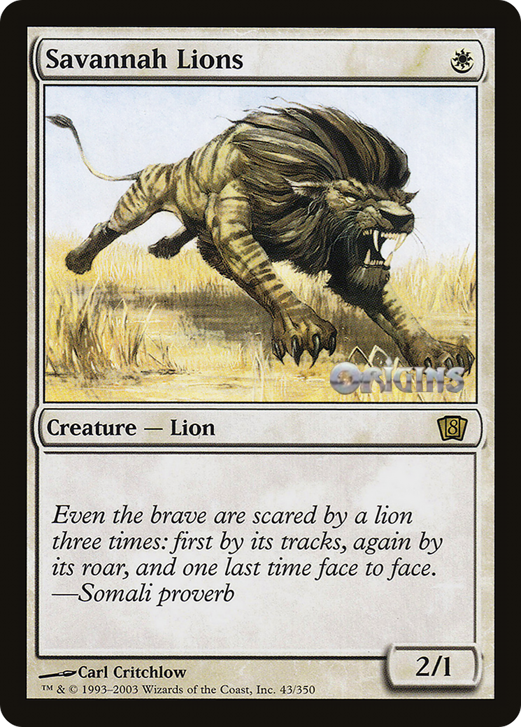 Savannah Lions (Origins 2003) [Oversize Cards] | Card Citadel