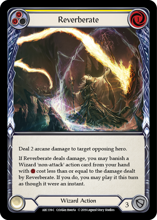 Reverberate (Yellow) [ARC139-C] (Arcane Rising)  1st Edition Normal | Card Citadel