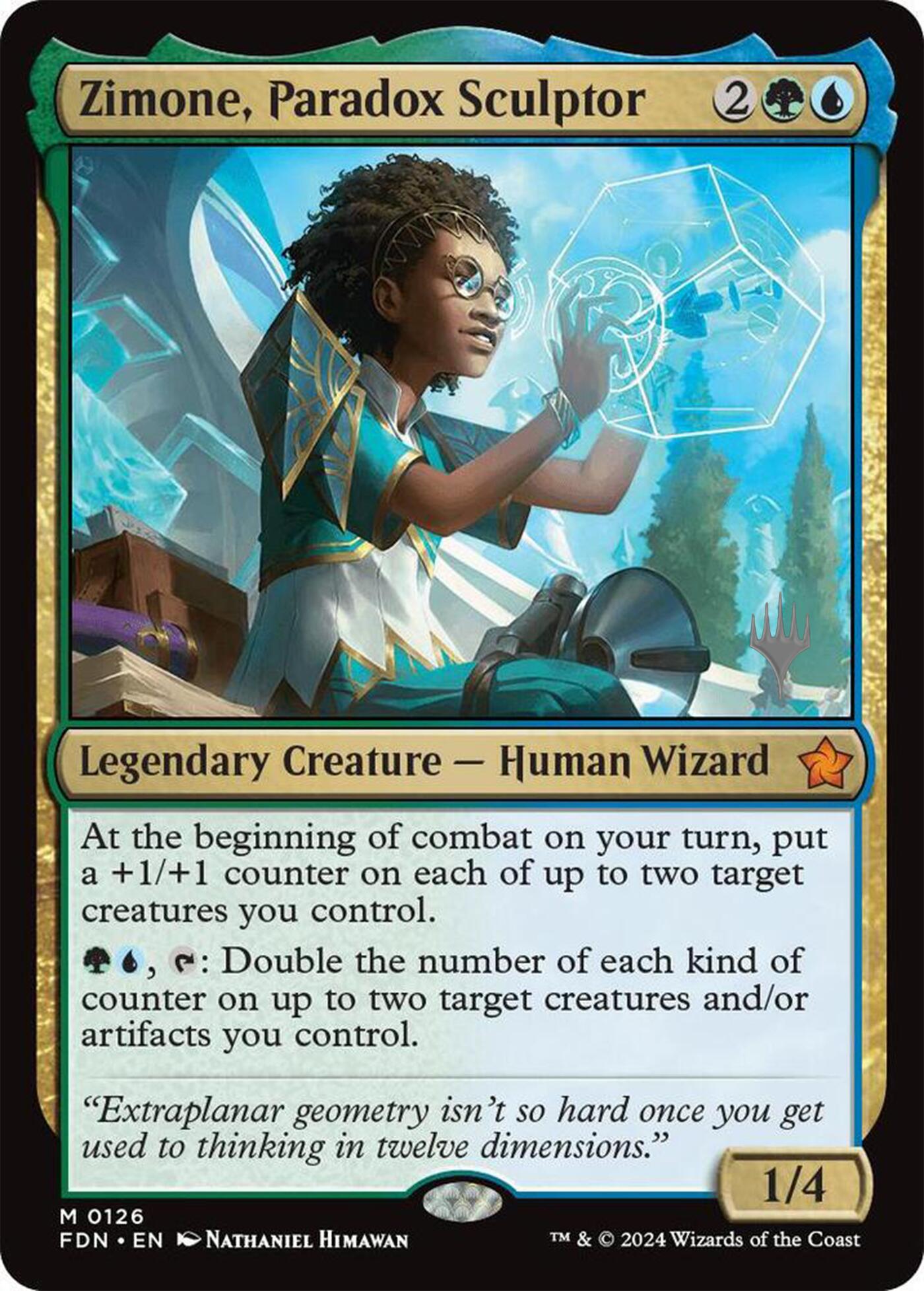 Zimone, Paradox Sculptor (Promo Pack) [Foundations Promos] | Card Citadel