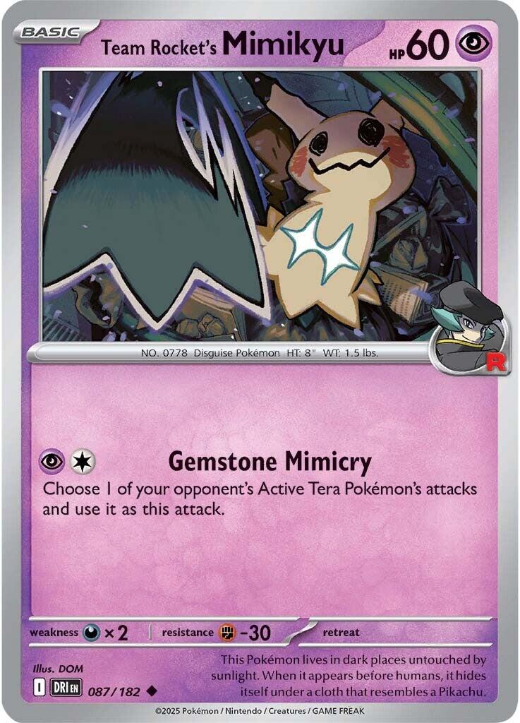 Team Rocket's Mimikyu (087/182) [Scarlet & Violet: Destined Rivals] | Card Citadel