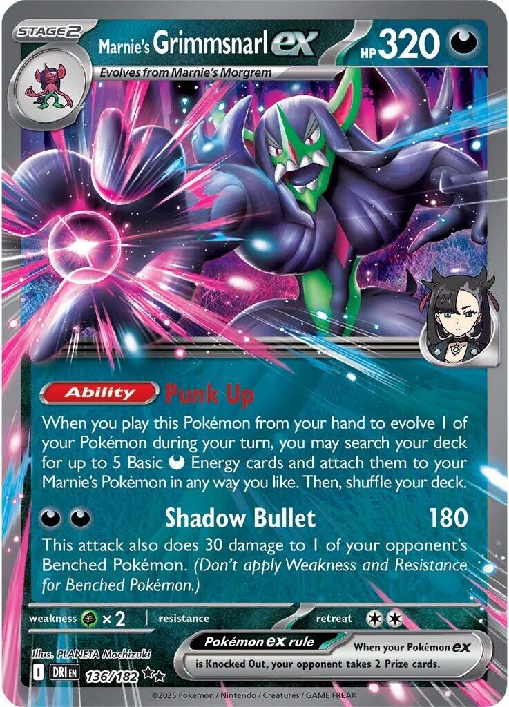 Marnie's Grimmsnarl ex (136/182) [Scarlet & Violet: Destined Rivals] | Card Citadel