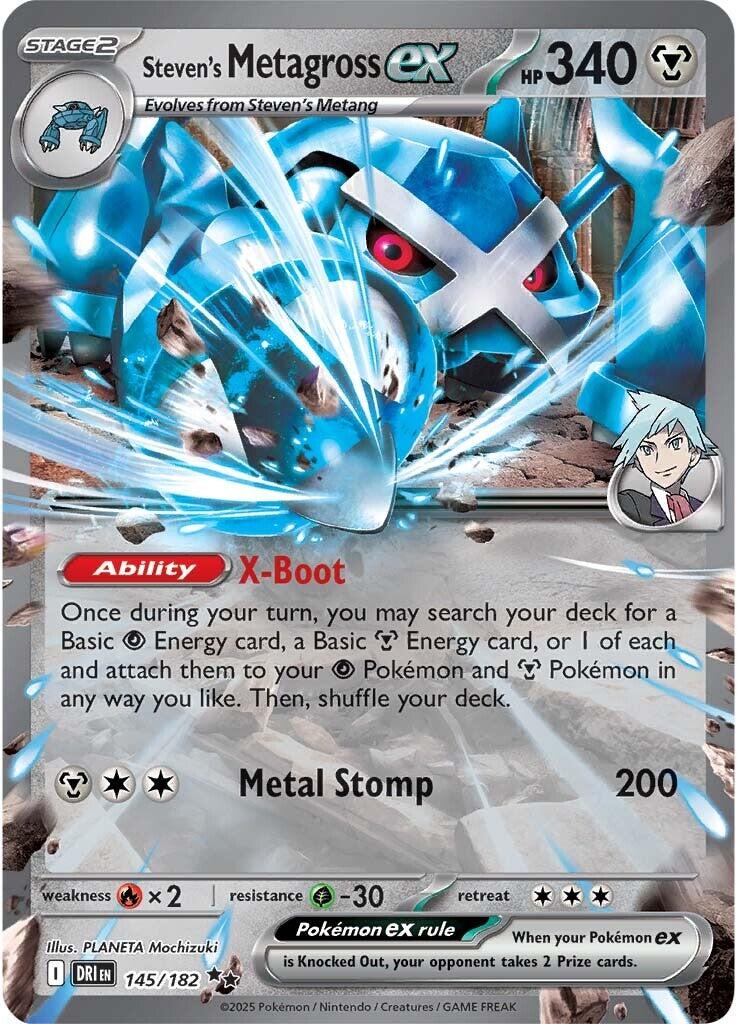 Steven's Metagross ex (145/182) [Scarlet & Violet: Destined Rivals] | Card Citadel