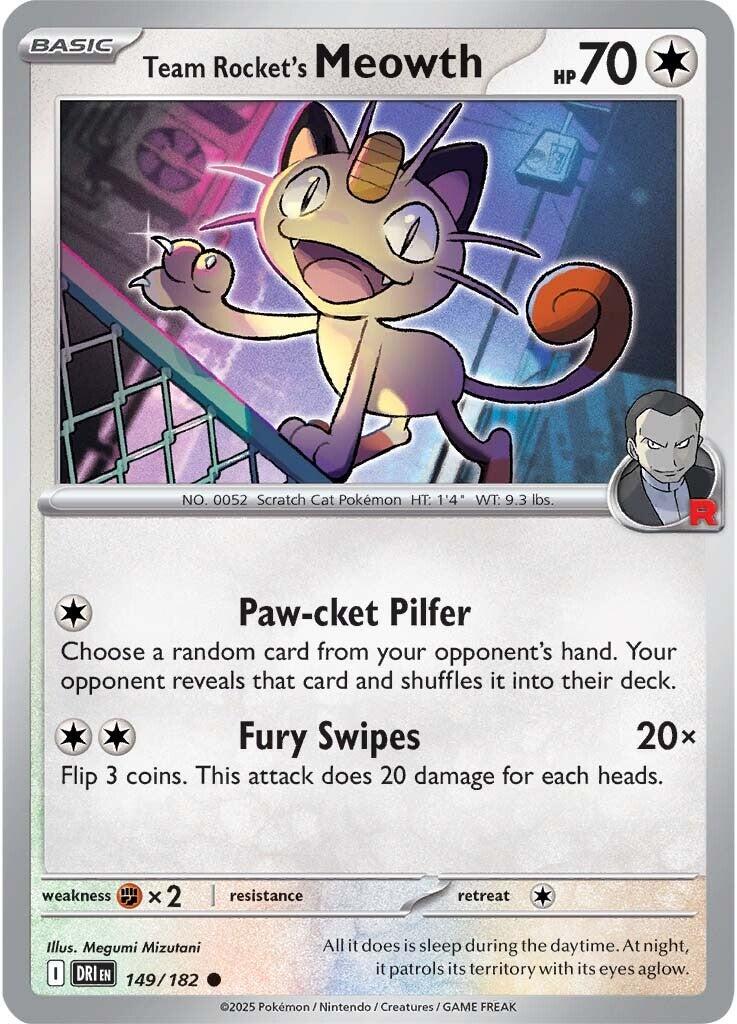 Team Rocket's Meowth (149/182) [Scarlet & Violet: Destined Rivals] | Card Citadel