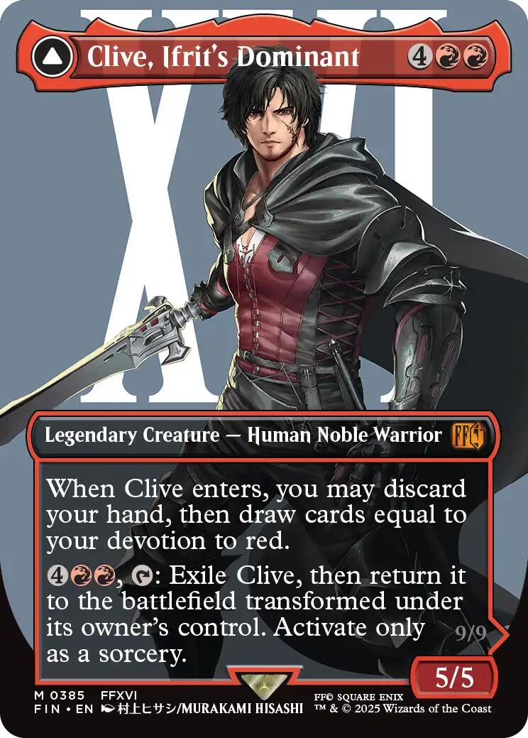 Clive, Ifrit's Dominant // Ifrit, Warden of Inferno (Borderless) (0385) [FINAL FANTASY] | Card Citadel