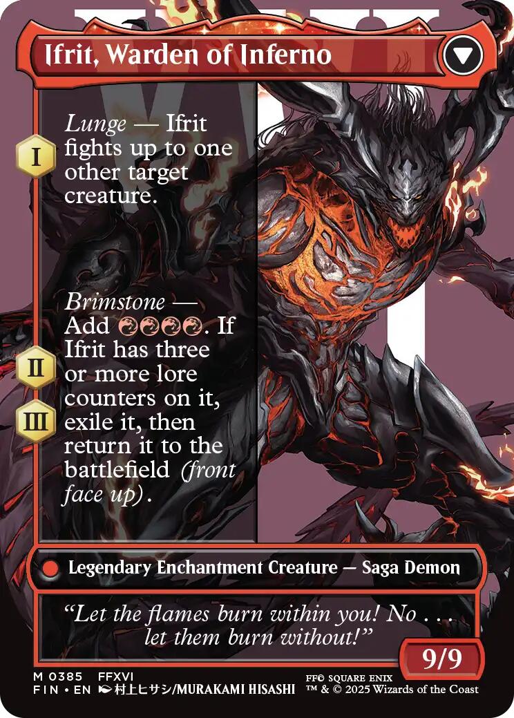 Clive, Ifrit's Dominant // Ifrit, Warden of Inferno (Borderless) (0385) [FINAL FANTASY] | Card Citadel