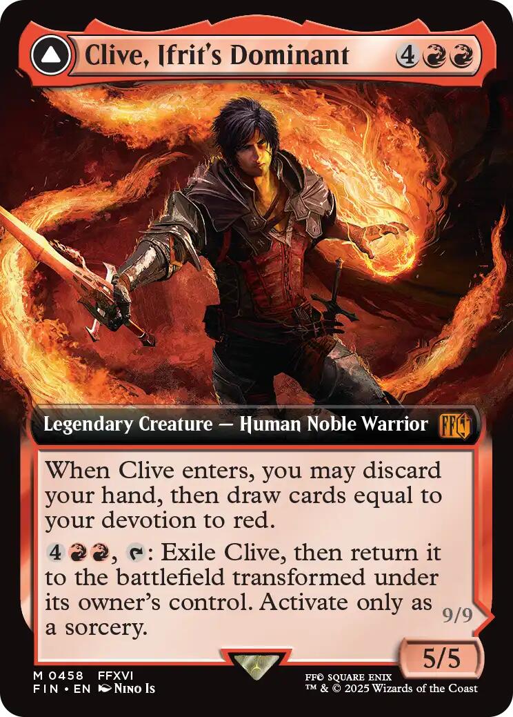 Clive, Ifrit's Dominant // Ifrit, Warden of Inferno (Extended Art) [FINAL FANTASY] | Card Citadel
