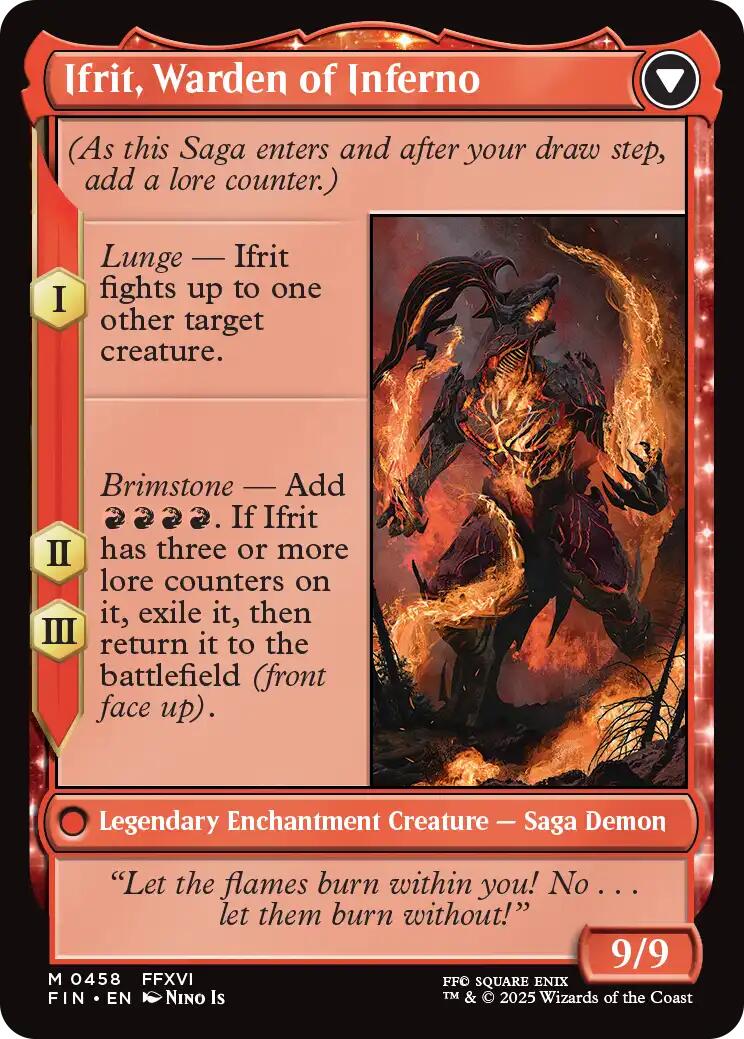 Clive, Ifrit's Dominant // Ifrit, Warden of Inferno (Extended Art) [FINAL FANTASY] | Card Citadel