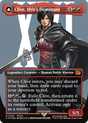 Clive, Ifrit's Dominant // Ifrit, Warden of Inferno (Borderless) (Surge Foil) [FINAL FANTASY] | Card Citadel