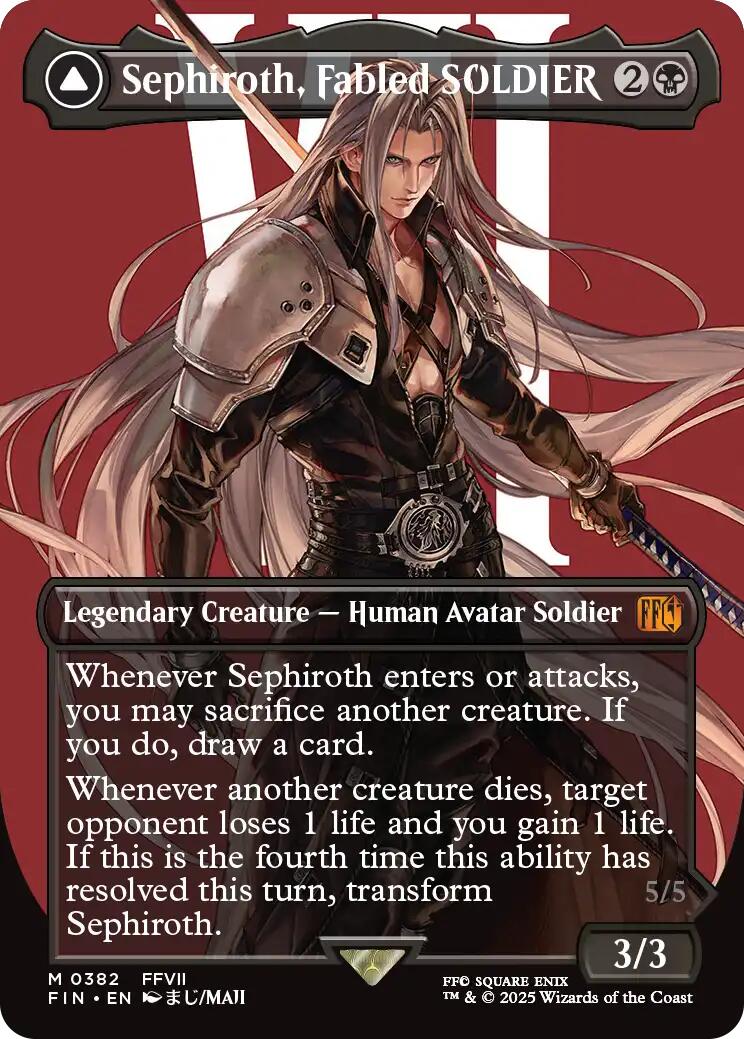 Sephiroth, Fabled SOLDIER // Sephiroth, One-Winged Angel (Borderless) (0382) [FINAL FANTASY] | Card Citadel