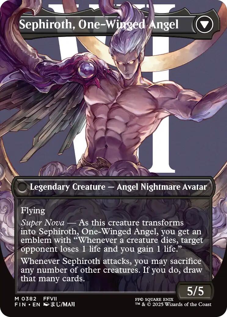 Sephiroth, Fabled SOLDIER // Sephiroth, One-Winged Angel (Borderless) (0382) [FINAL FANTASY] | Card Citadel