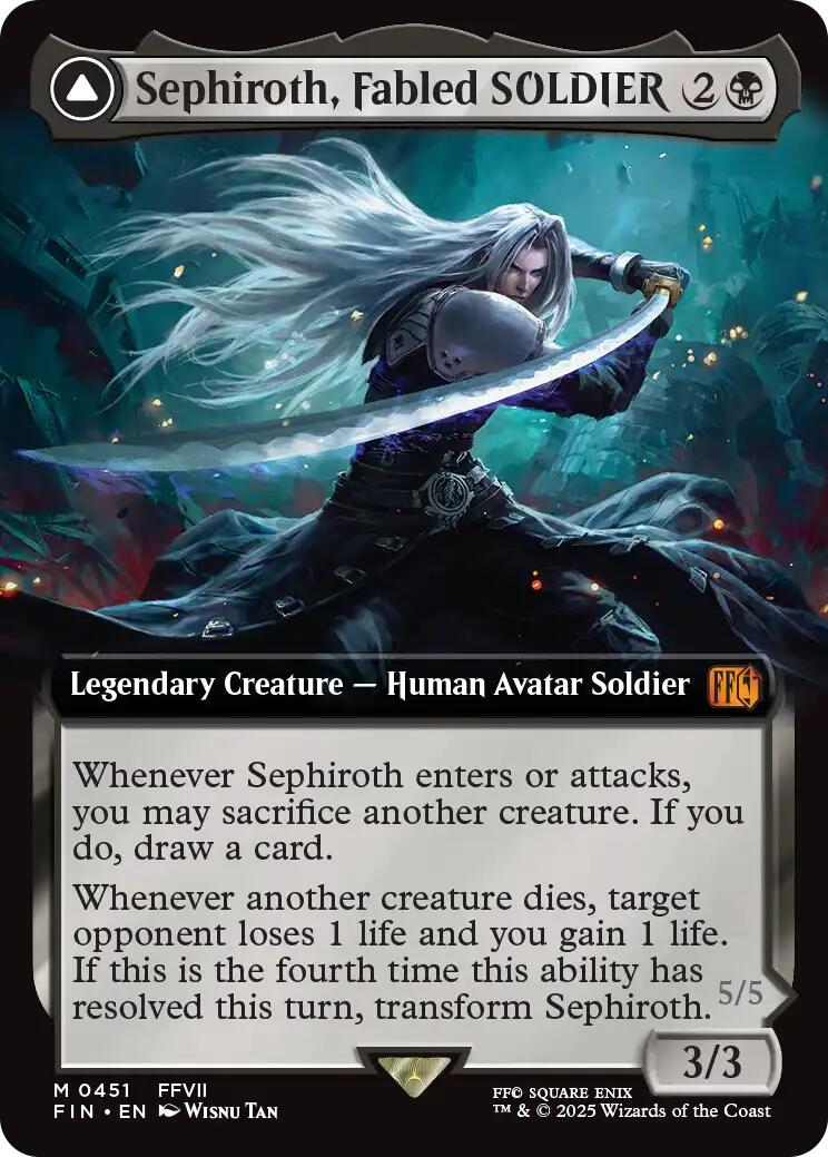 Sephiroth, Fabled SOLDIER // Sephiroth, One-Winged Angel (Extended Art) [FINAL FANTASY] | Card Citadel