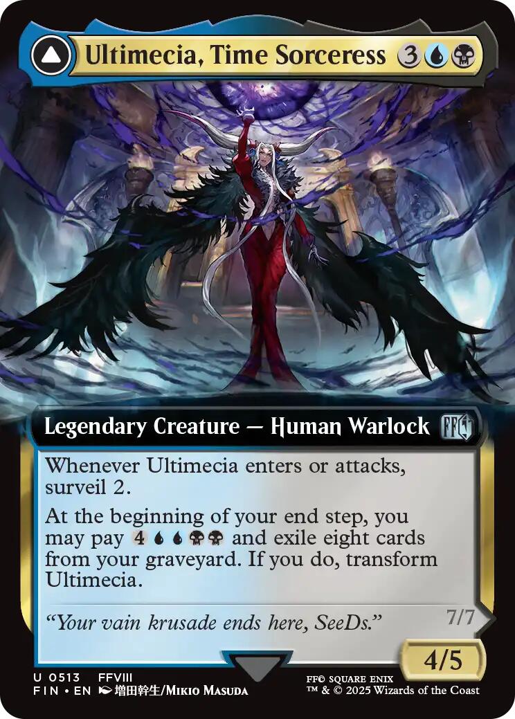 Ultimecia, Time Sorceress // Ultimecia, Omnipotent (Extended Art) [FINAL FANTASY] | Card Citadel