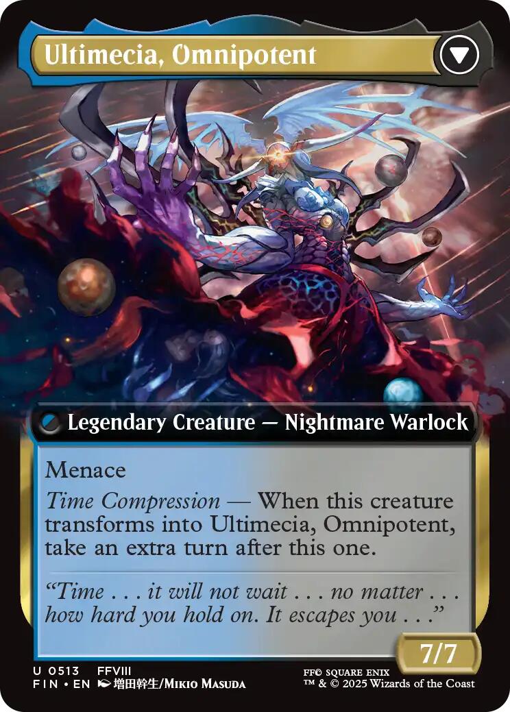 Ultimecia, Time Sorceress // Ultimecia, Omnipotent (Extended Art) [FINAL FANTASY] | Card Citadel