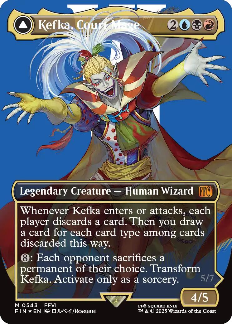 Kefka, Court Mage // Kefka, Ruler of Ruin (Borderless) (Surge Foil) [FINAL FANTASY] | Card Citadel