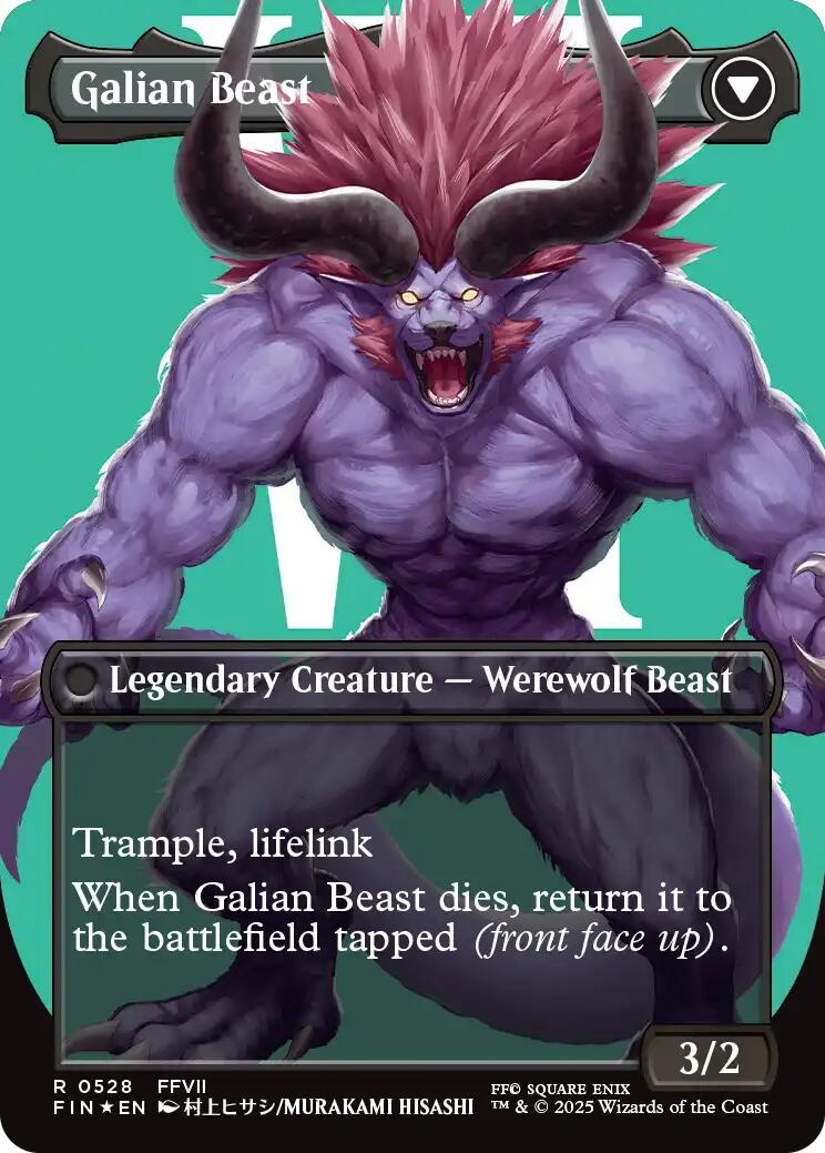 Vincent Valentine // Galian Beast (Borderless) (Surge Foil) [FINAL FANTASY] | Card Citadel