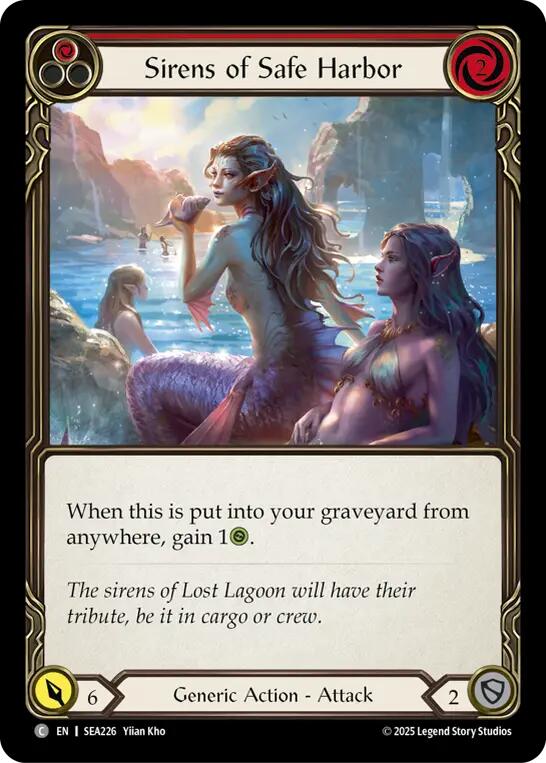 Sirens of Safe Harbor (Red) [SEA226] (High Seas)  Rainbow Foil | Card Citadel