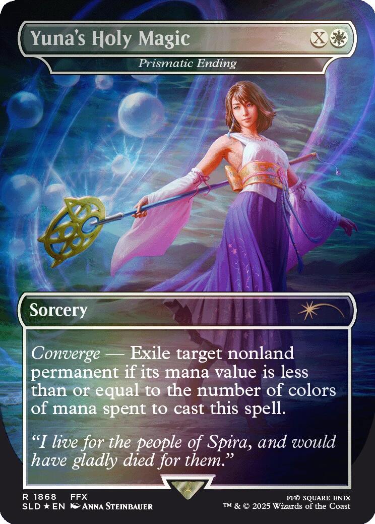 Yuna's Holy Magic - Prismatic Ending (Rainbow Foil) [Secret Lair Drop Series] | Card Citadel
