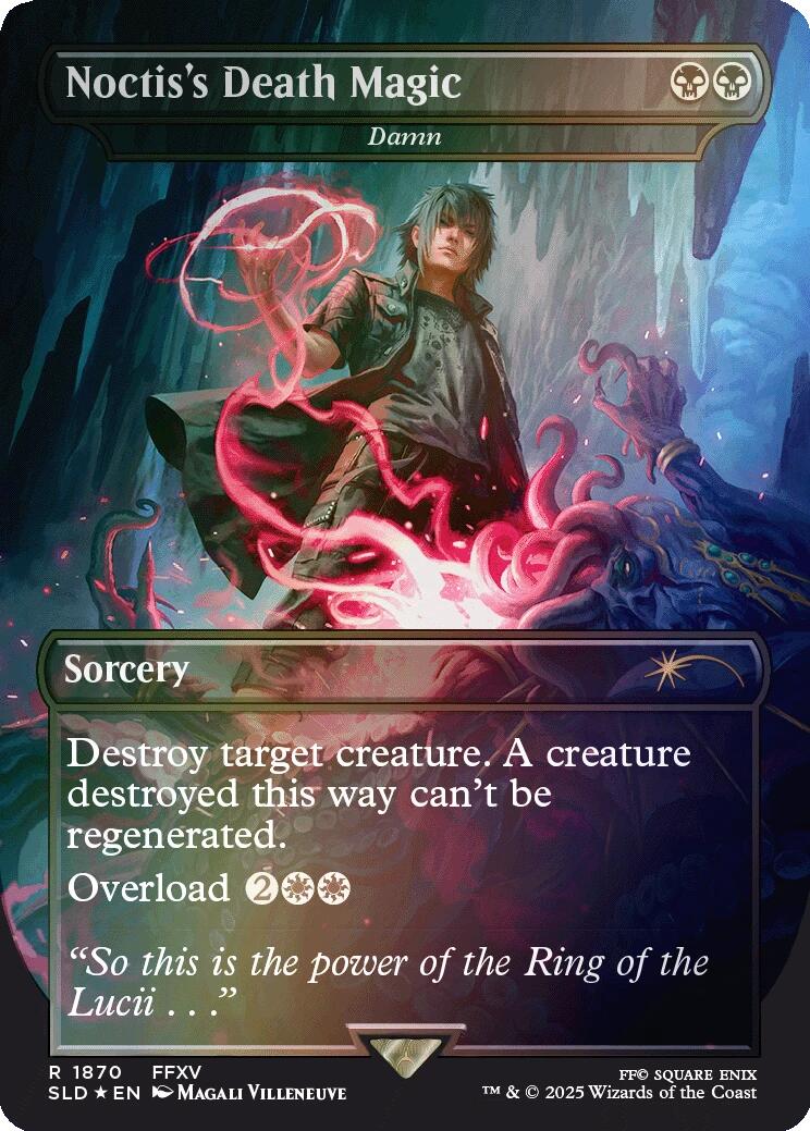 Noctis's Death Magic - Damn (Rainbow Foil) [Secret Lair Drop Series] | Card Citadel