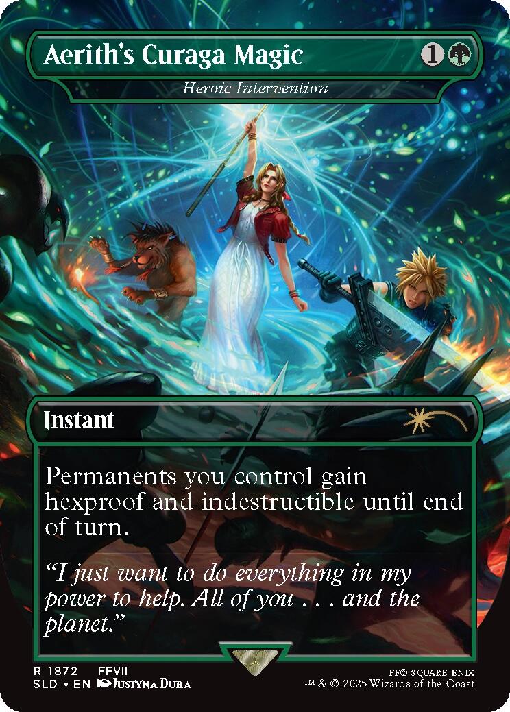 Aerith's Curaga Magic - Heroic Intervention [Secret Lair Drop Series] | Card Citadel